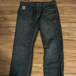 Cinch Blue Relaxed Jeans with Distressed Look